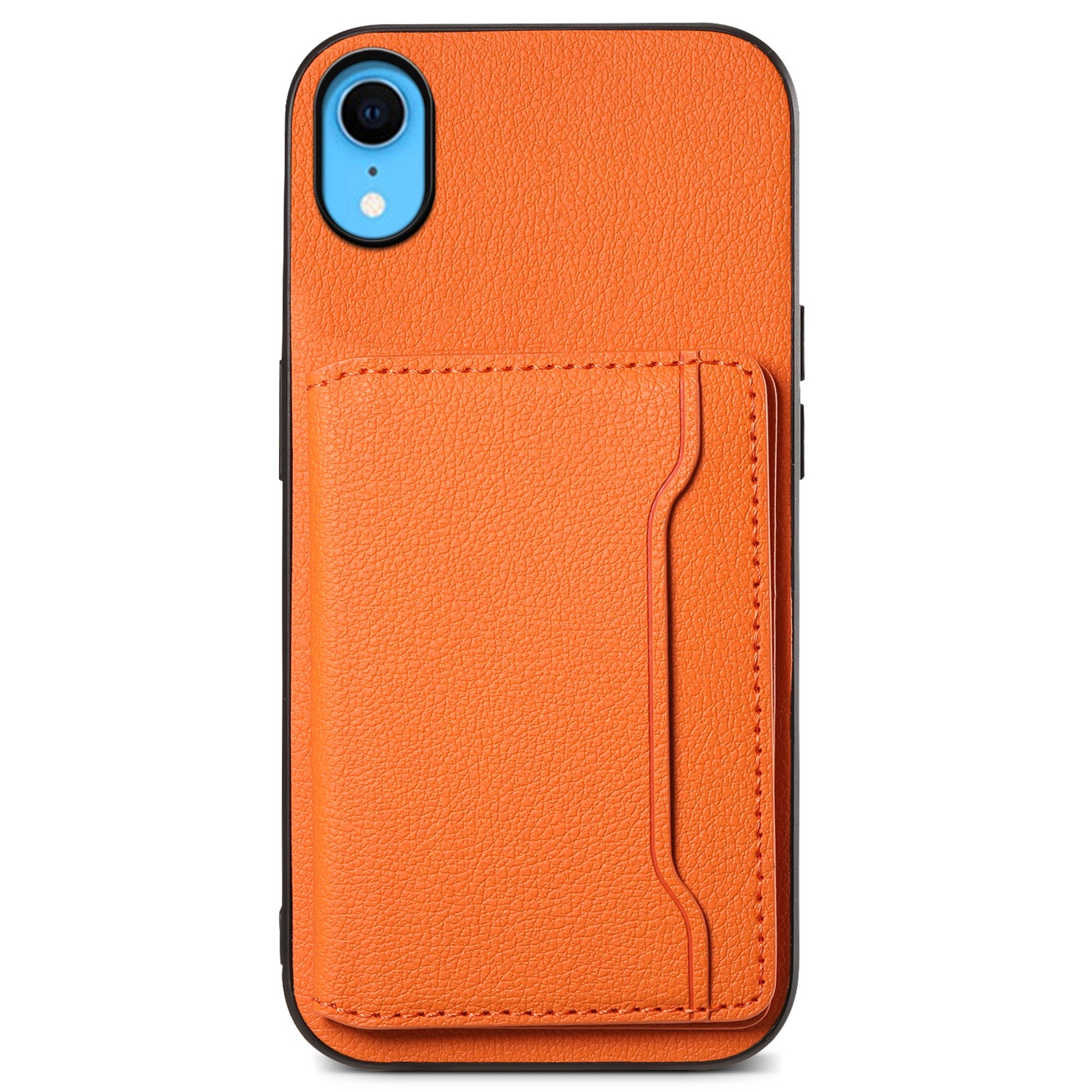 For iPhone XR Case Kickstand Calf Texture PU Leather Coating Phone Cover For iPhone XR Case Kickstand Calf Texture PU Leather Coating Phone Cover